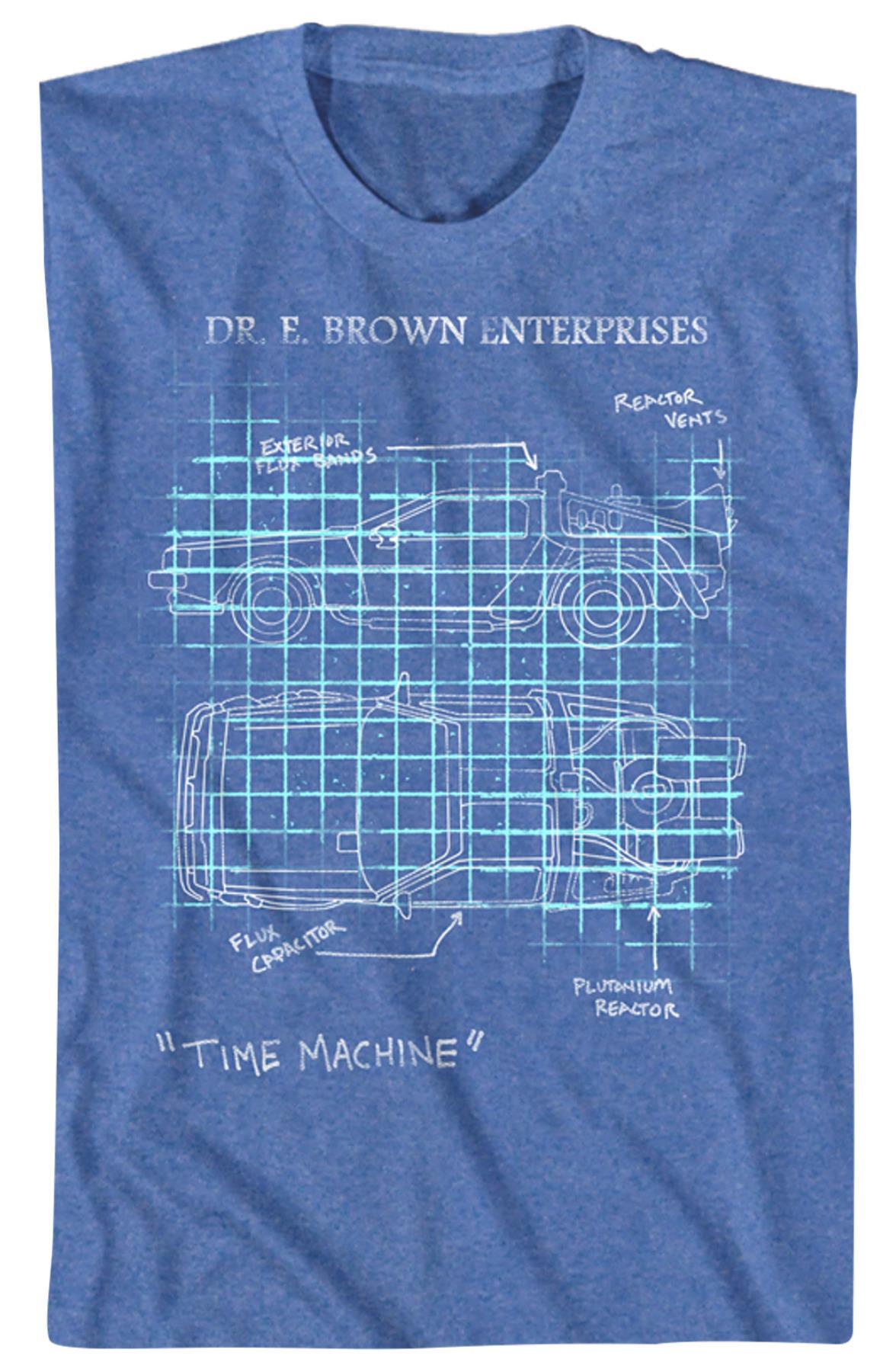 Delorean Schematic Back To The Future T-shirt