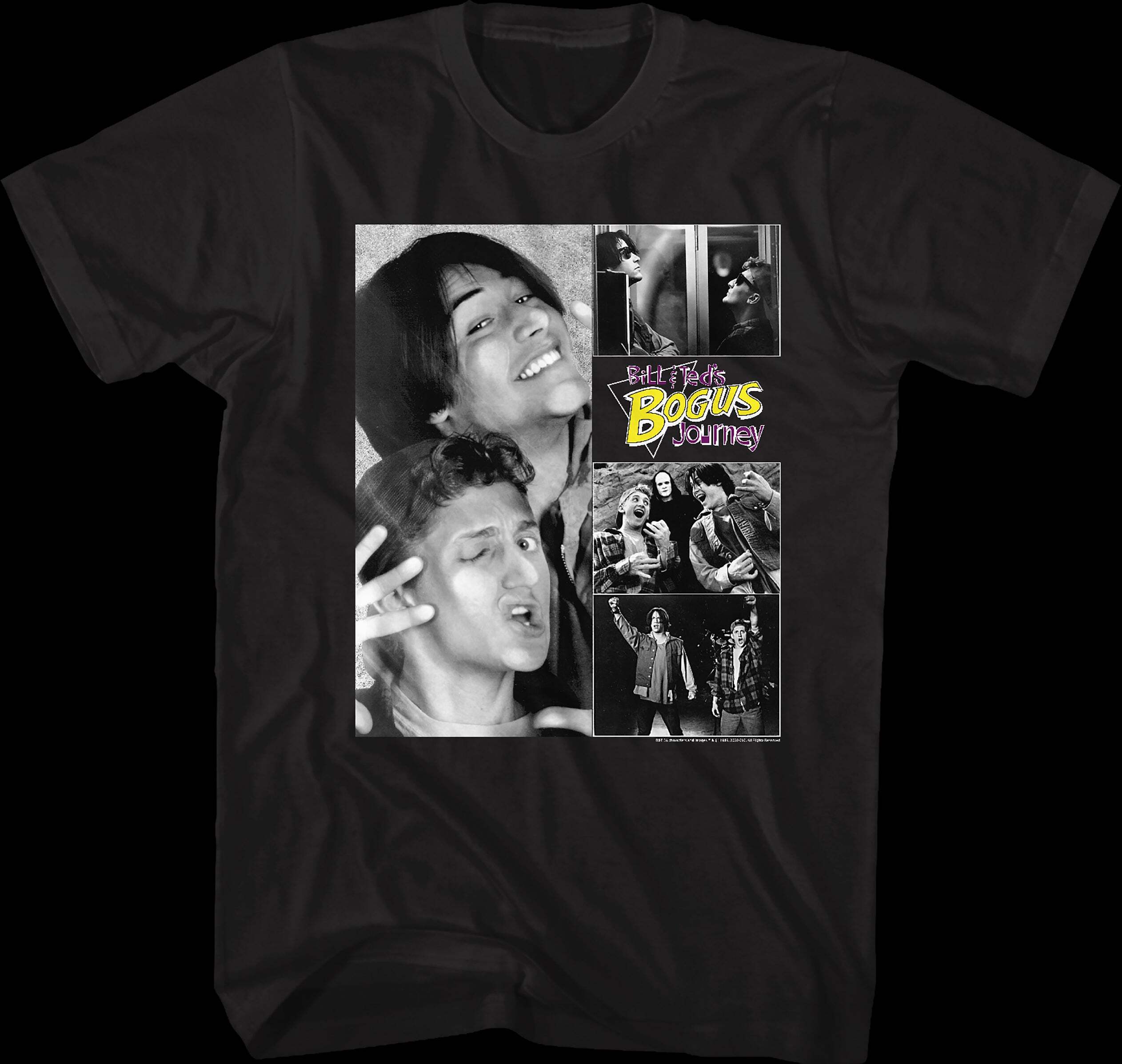 Black And White Collage Bill And Ted’s Bogus Journey T-shirt