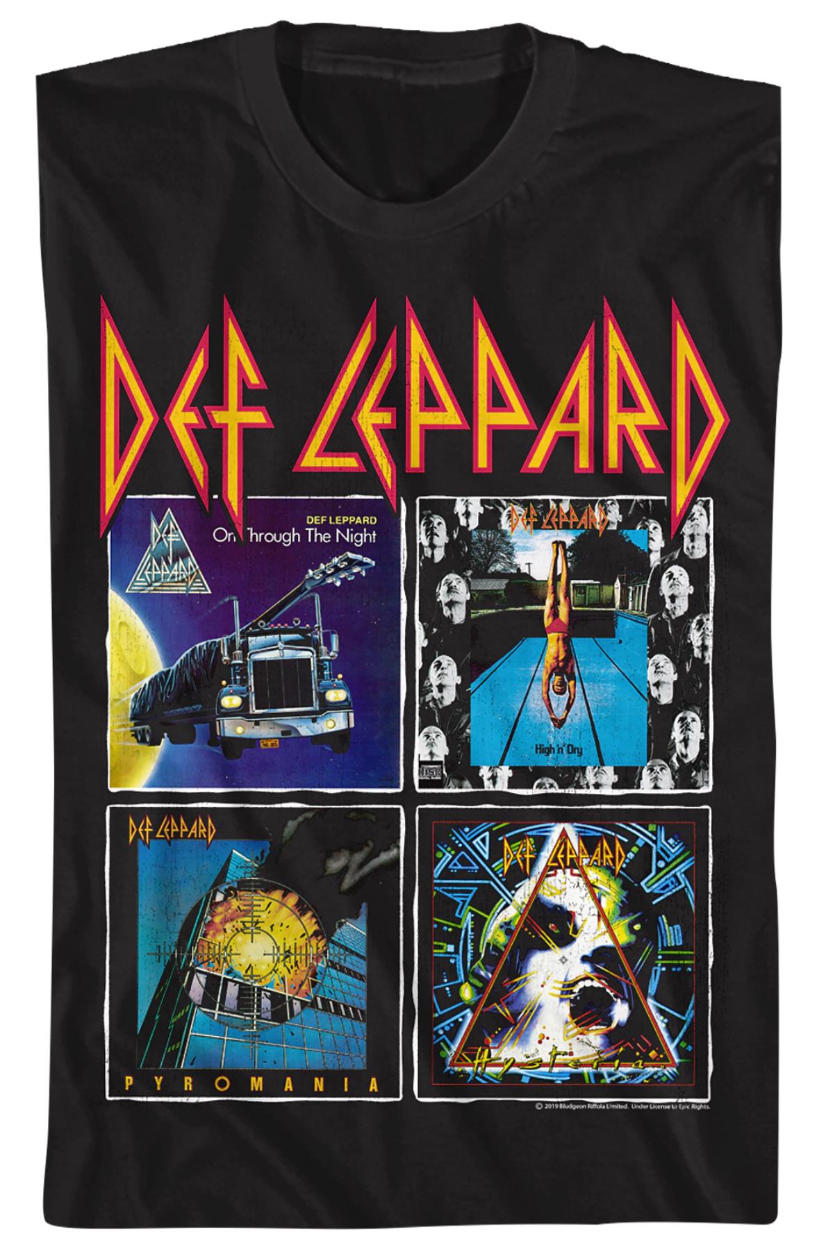 Album Covers Collage Def Leppard T-shirt