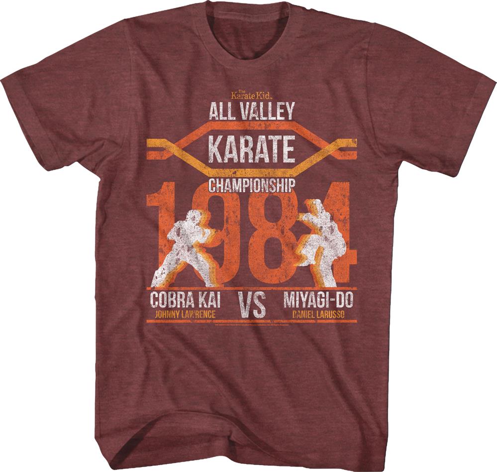 All Valley Championship Silhouettes Karate Kid T-shirt