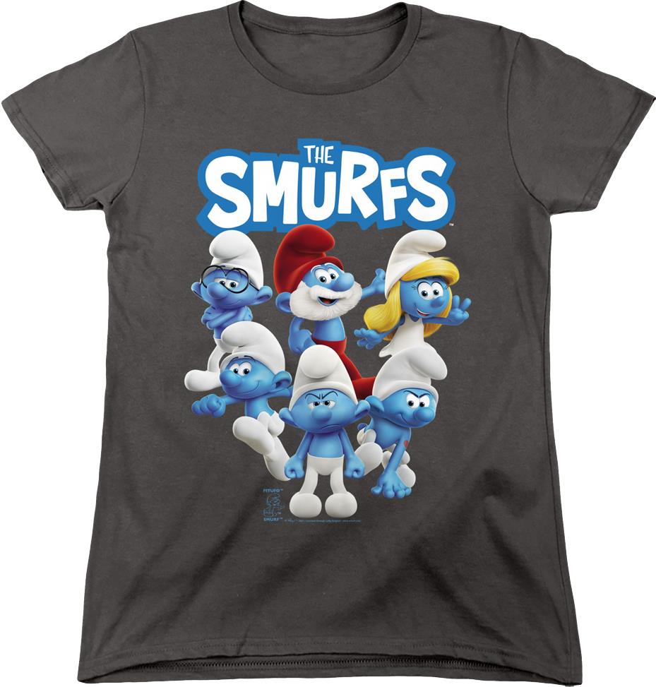 Womens Group Photo Smurfs Shirt