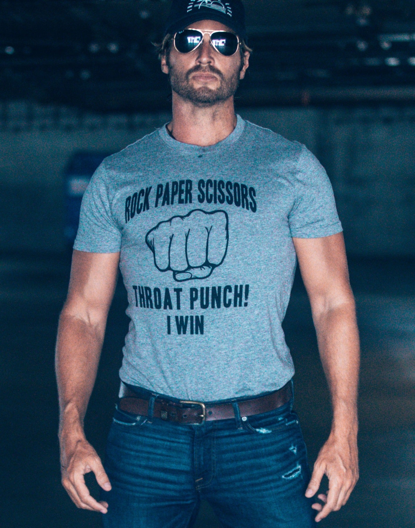 Rock Paper Scissors Throat Punch Men T-shirt