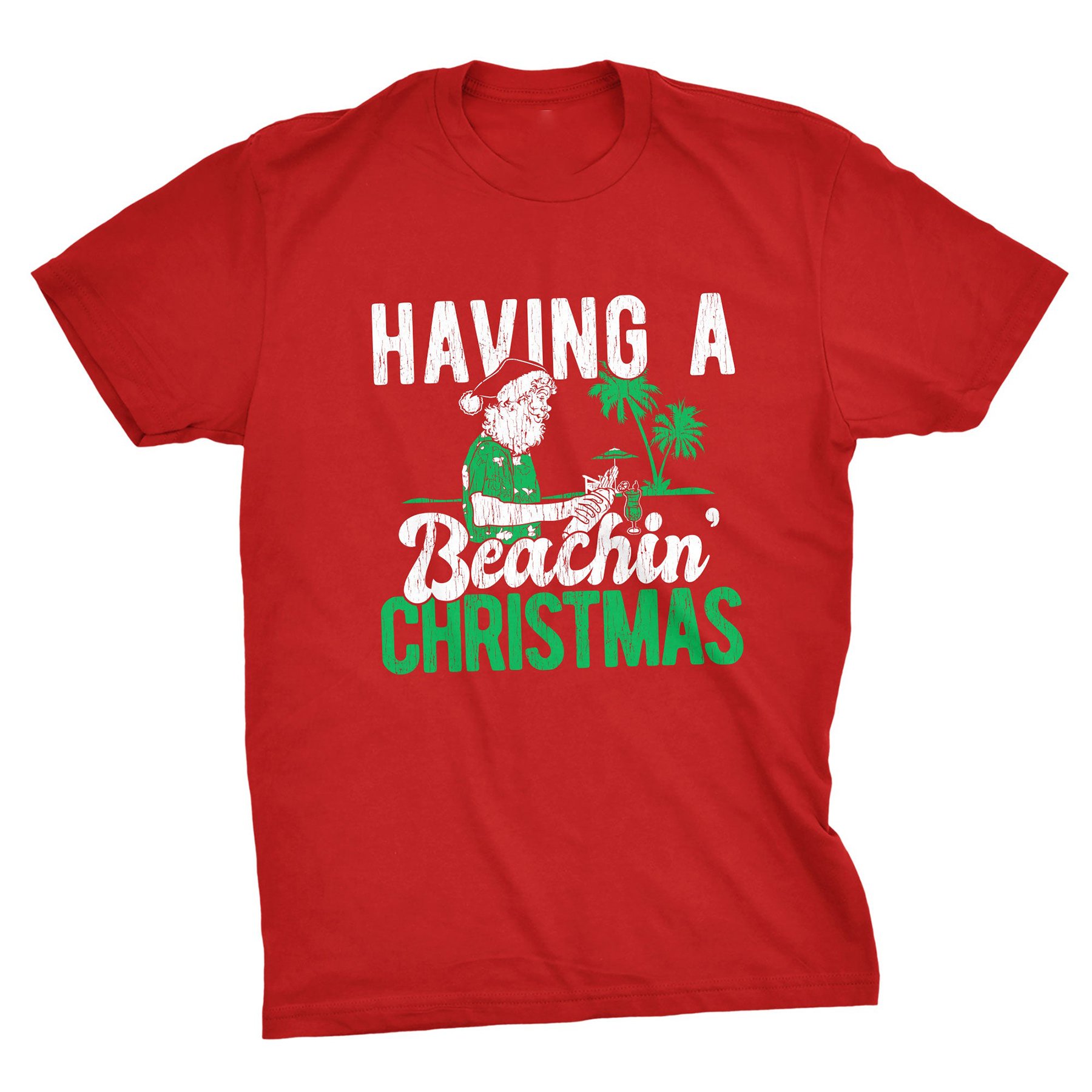 Having A Beachin Christmas Men T-shirt