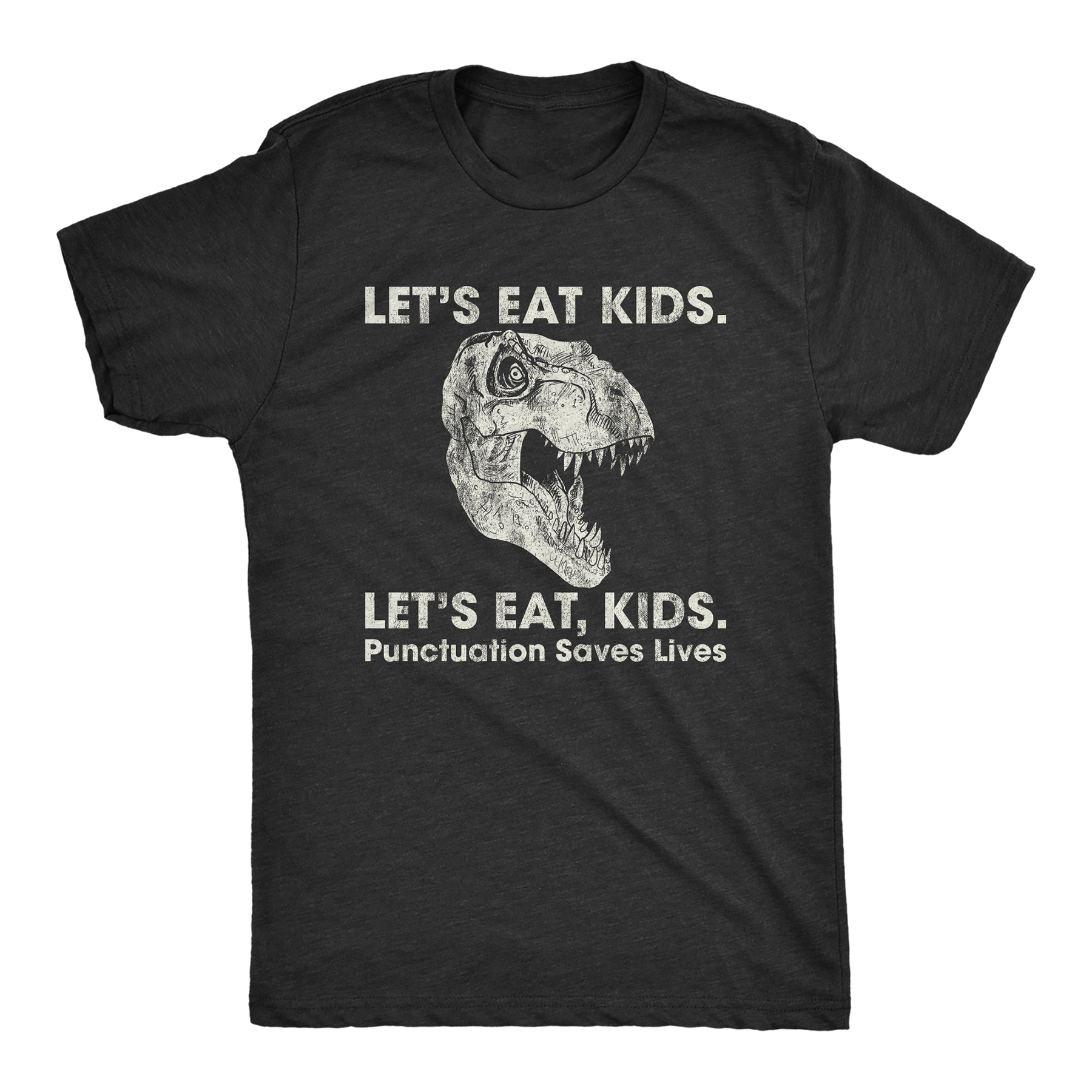 Lets Eat Kids Punctuation Saves Lives Men T-shirt