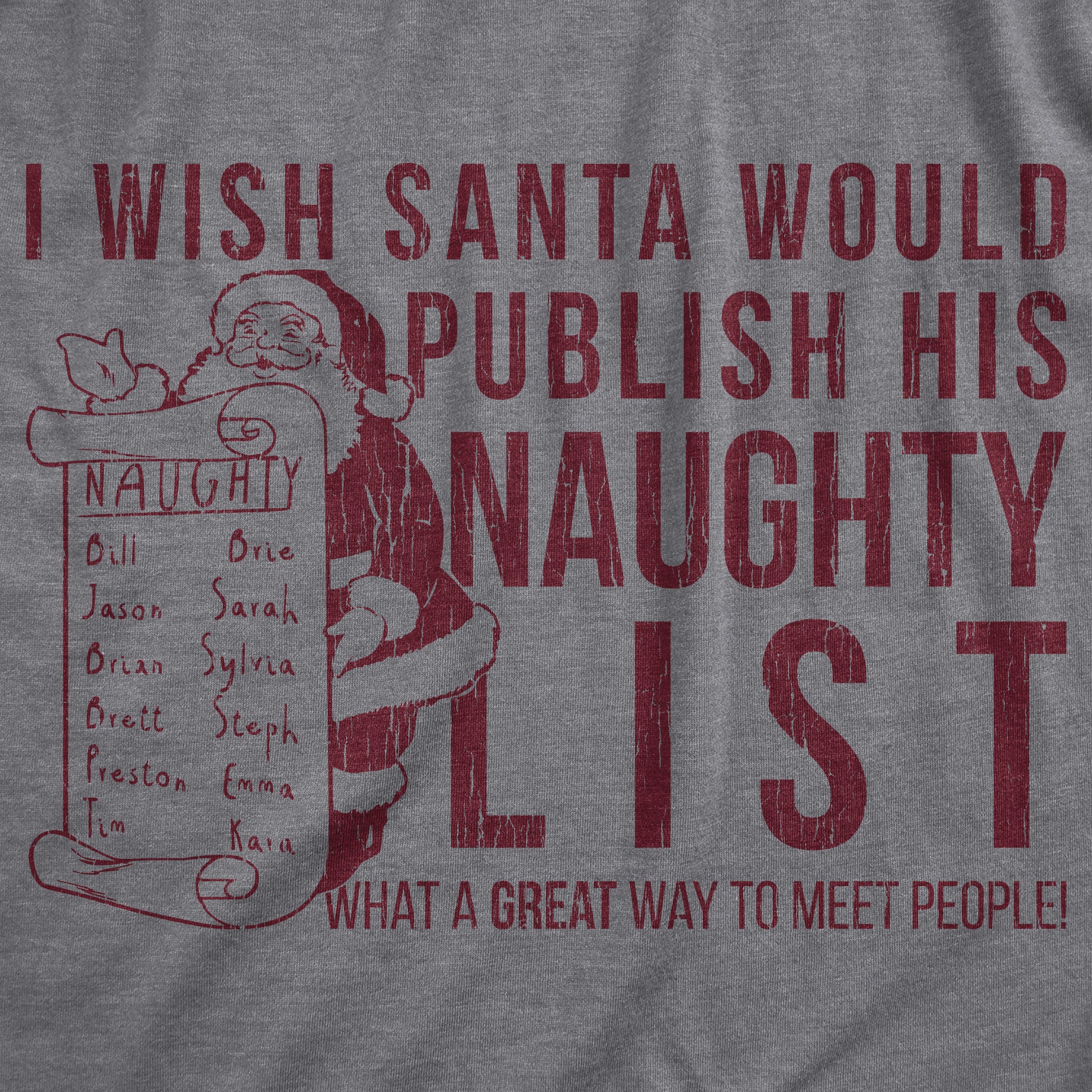 I Wish Santa Would Publish His Naughty List Men T-shirt