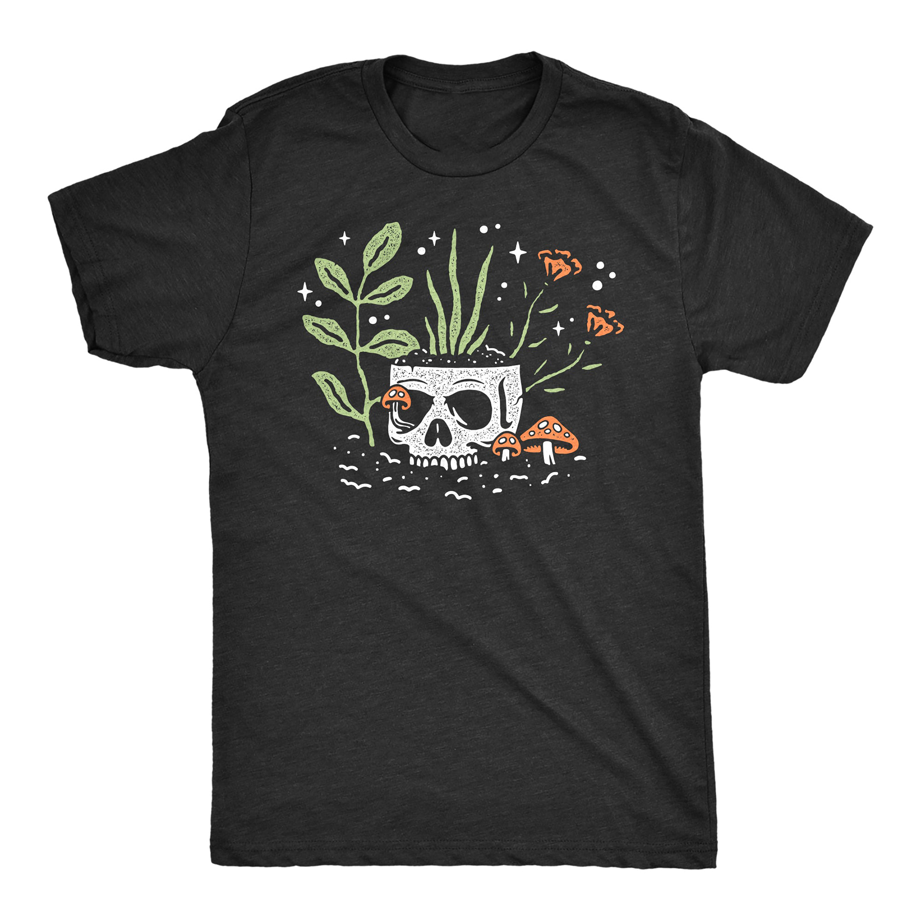 Skull Flowers Men T-shirt