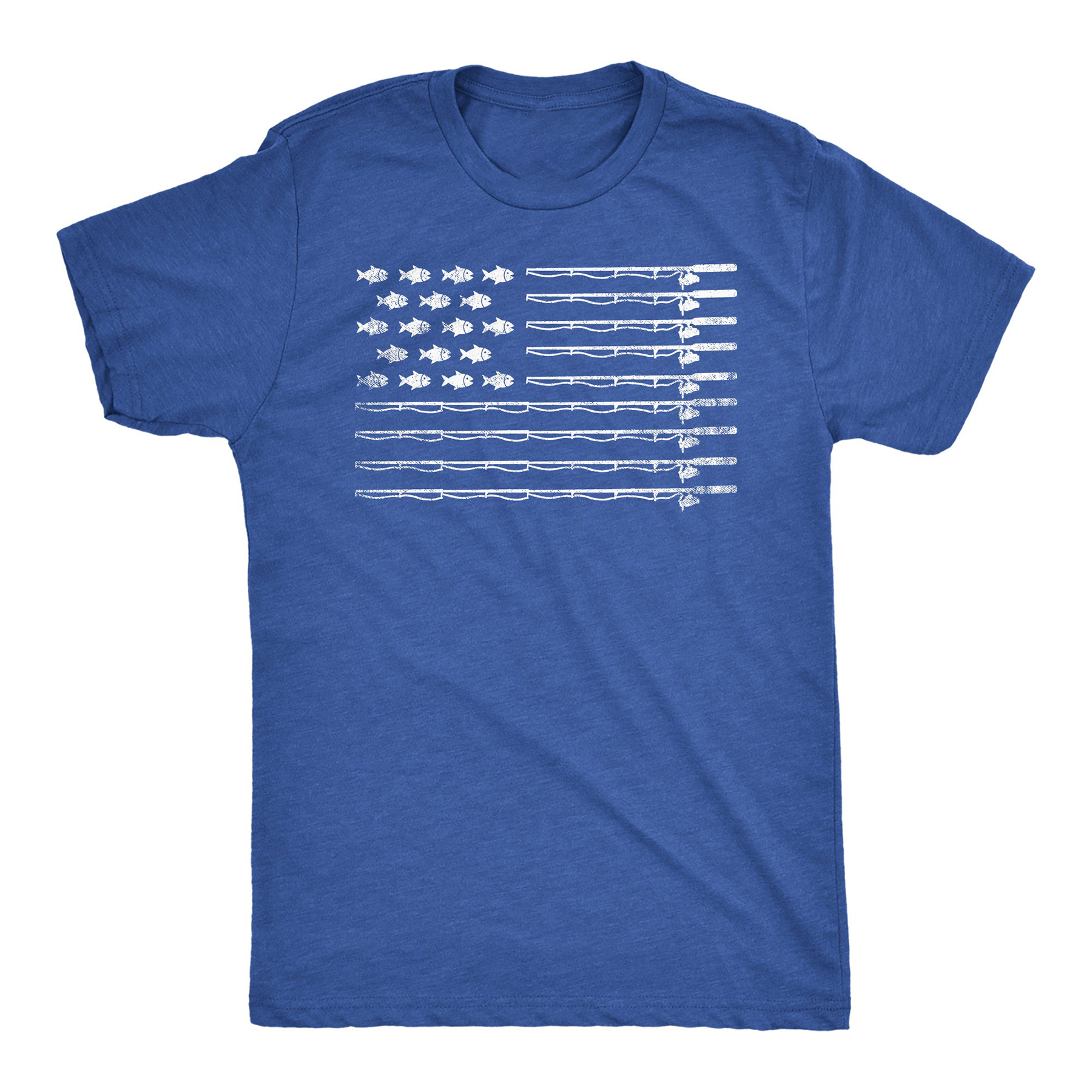 Fishing American Flag Men T-shirt