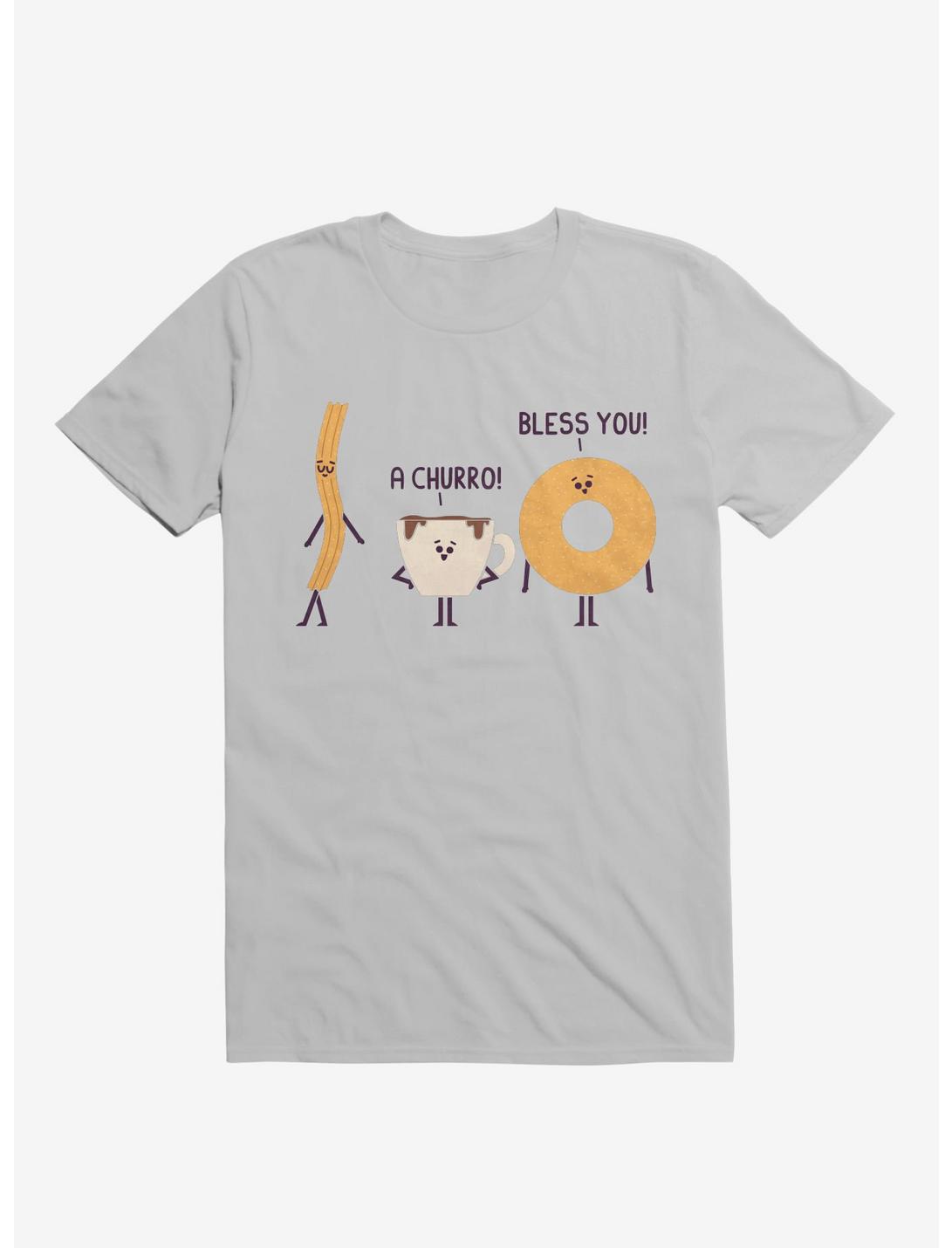A Churro Bless You Coffee And Donut Ice Grey Unisex T-shirt