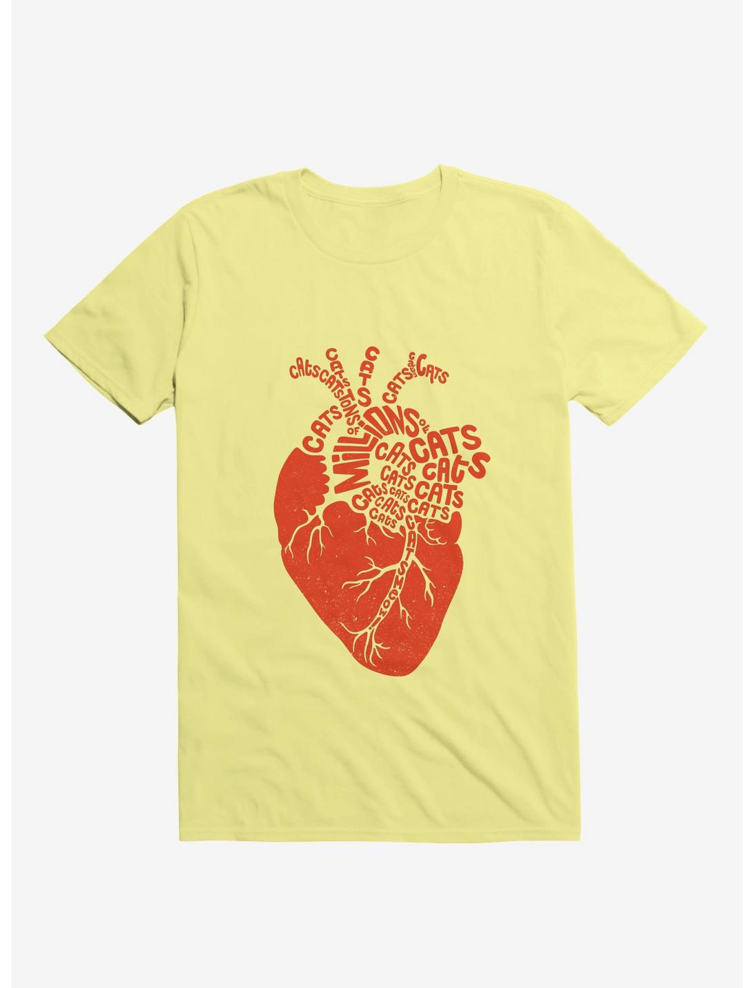 Anatomicat Heart Corn Silk Yellow Unisex T-shirt