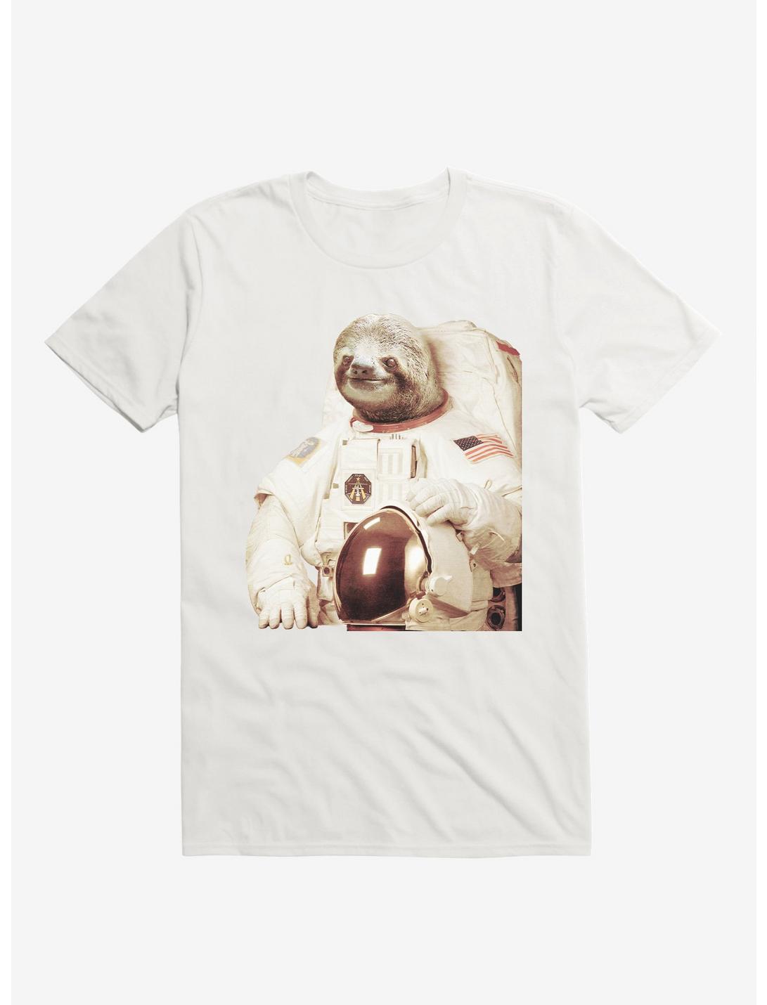 Astronaut Sloth White Unisex T-shirt