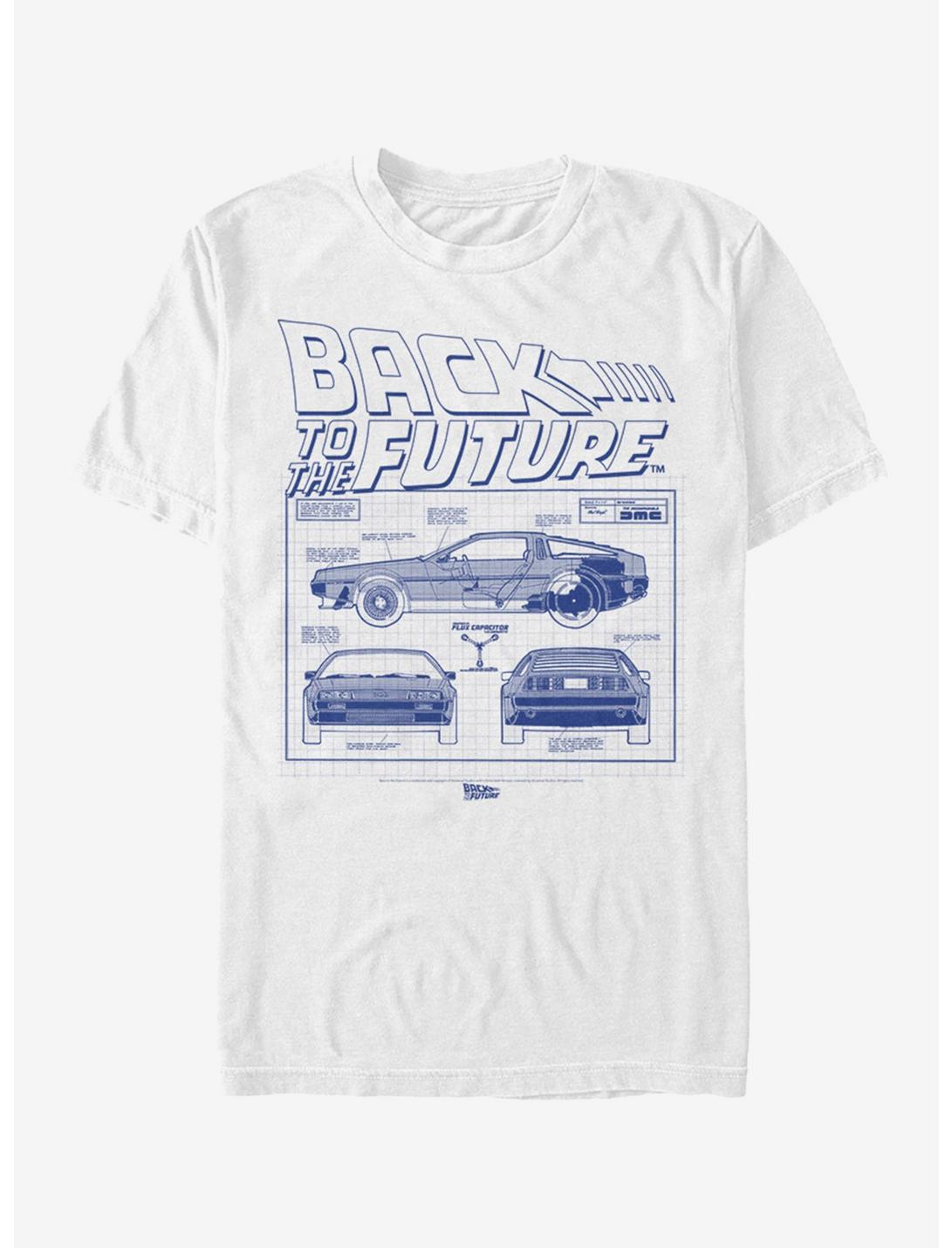 Back To The Future Delorean Blueprint Unisex T-shirt