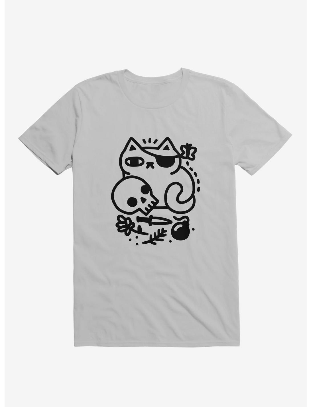 Badass Cat Silver Unisex T-shirt
