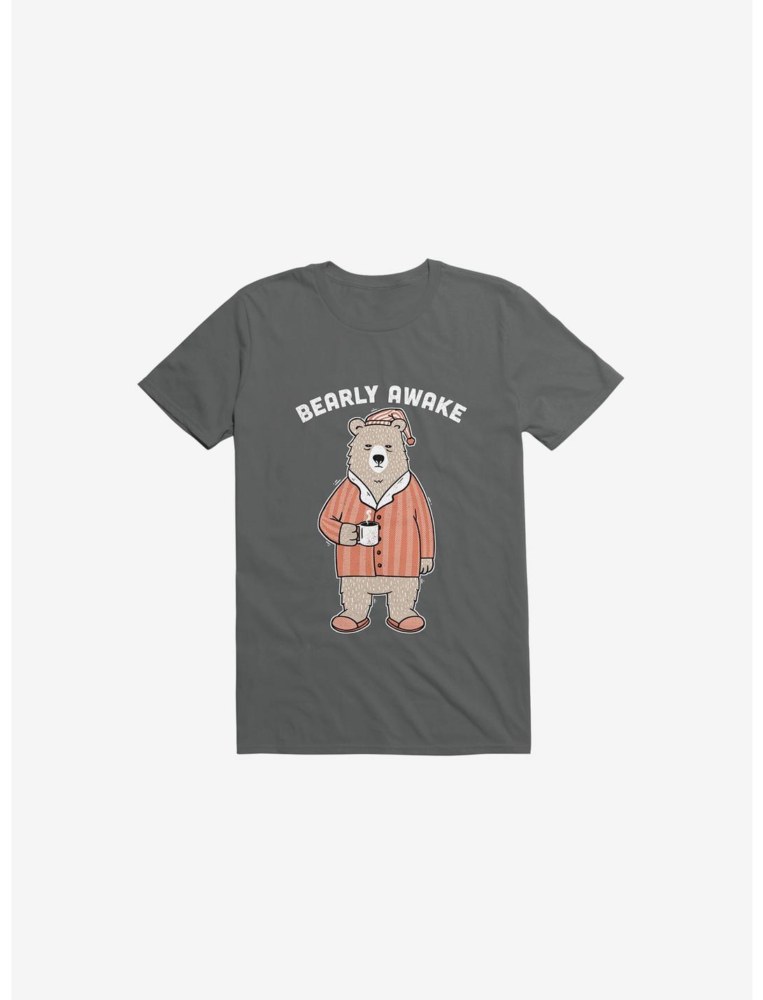 Bearly Awake Charcoal Grey Unisex T-shirt
