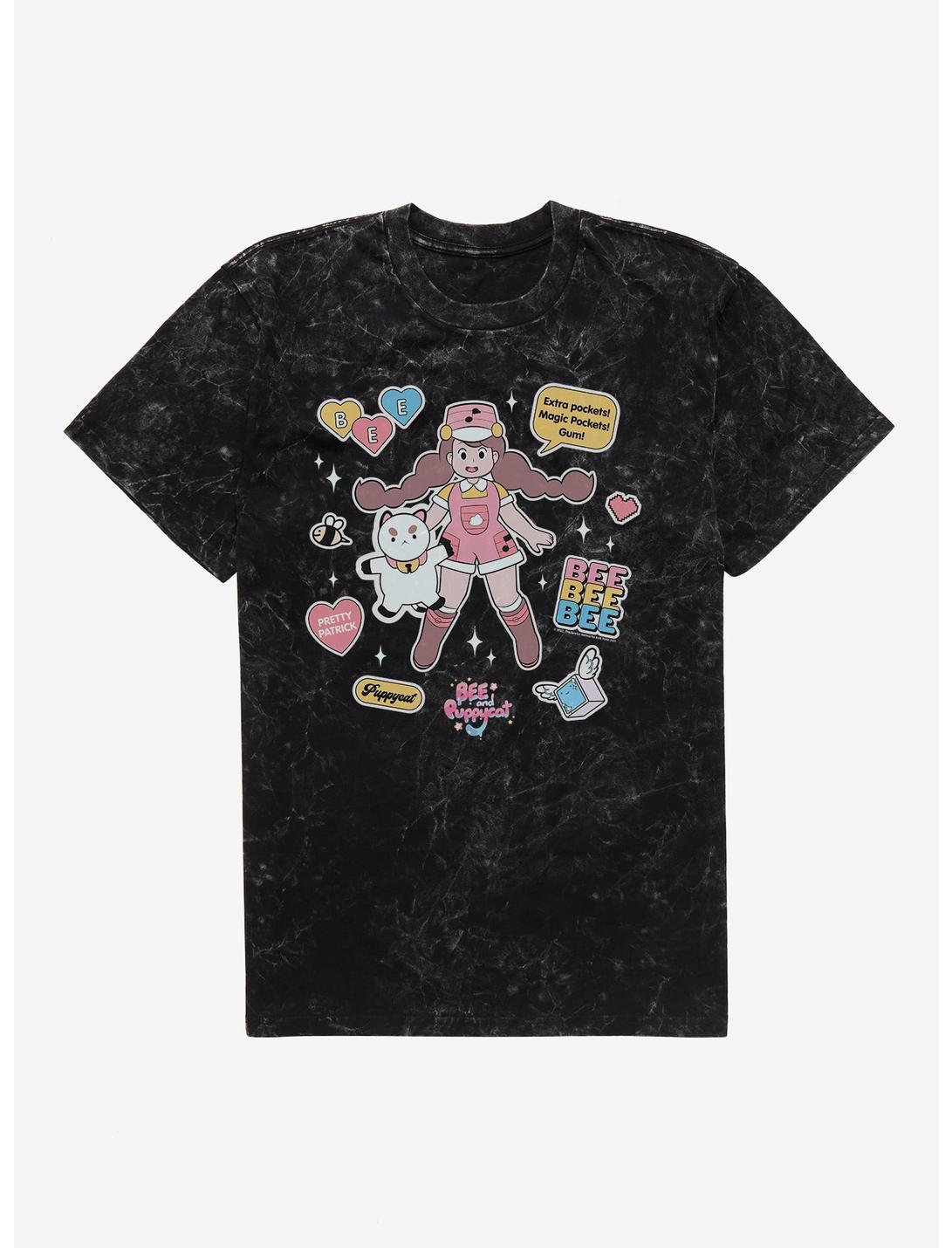 Bee And Puppycat Sticker Icons Mineral Wash Unisex T-shirt