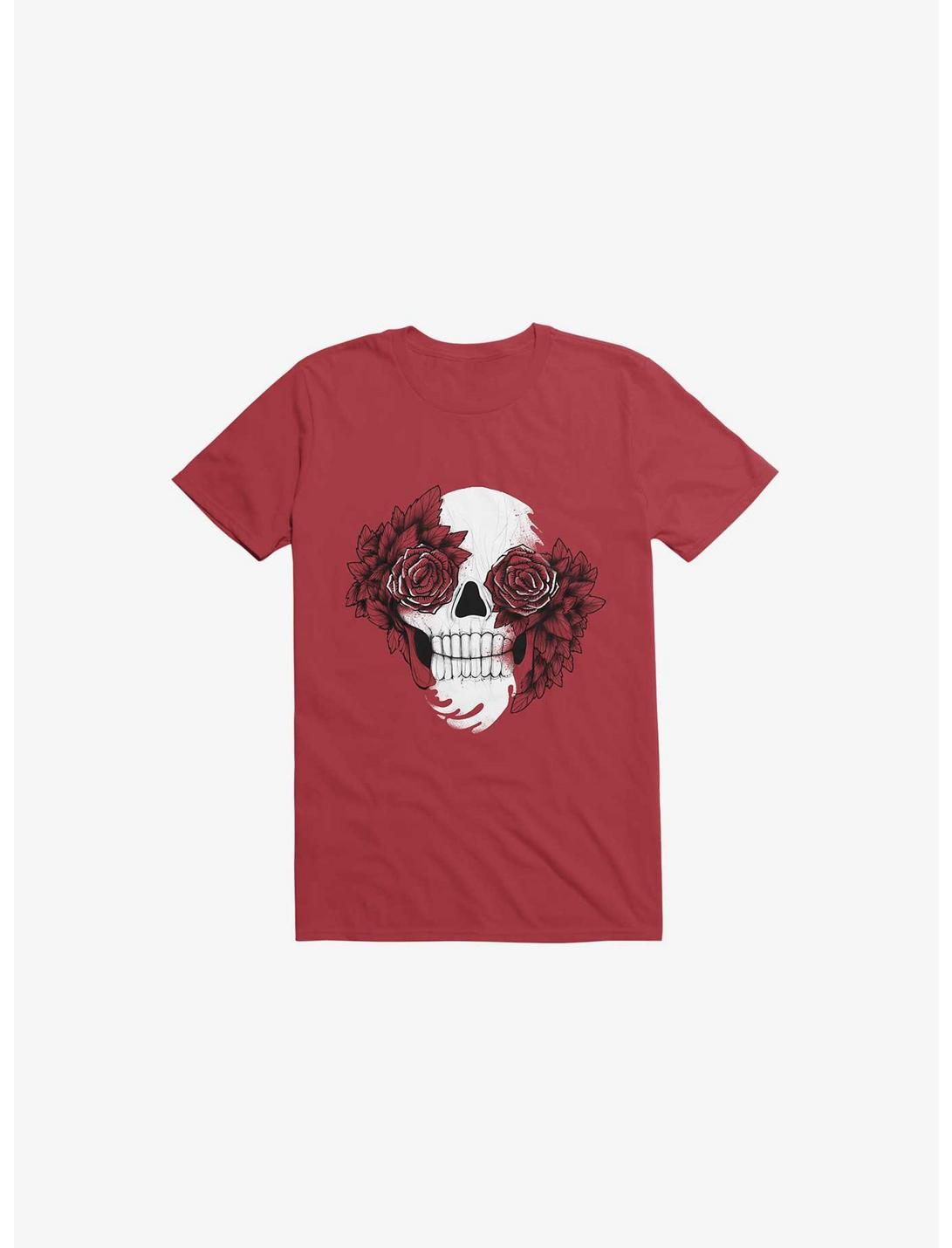 Bloom Skull Red Unisex T-shirt