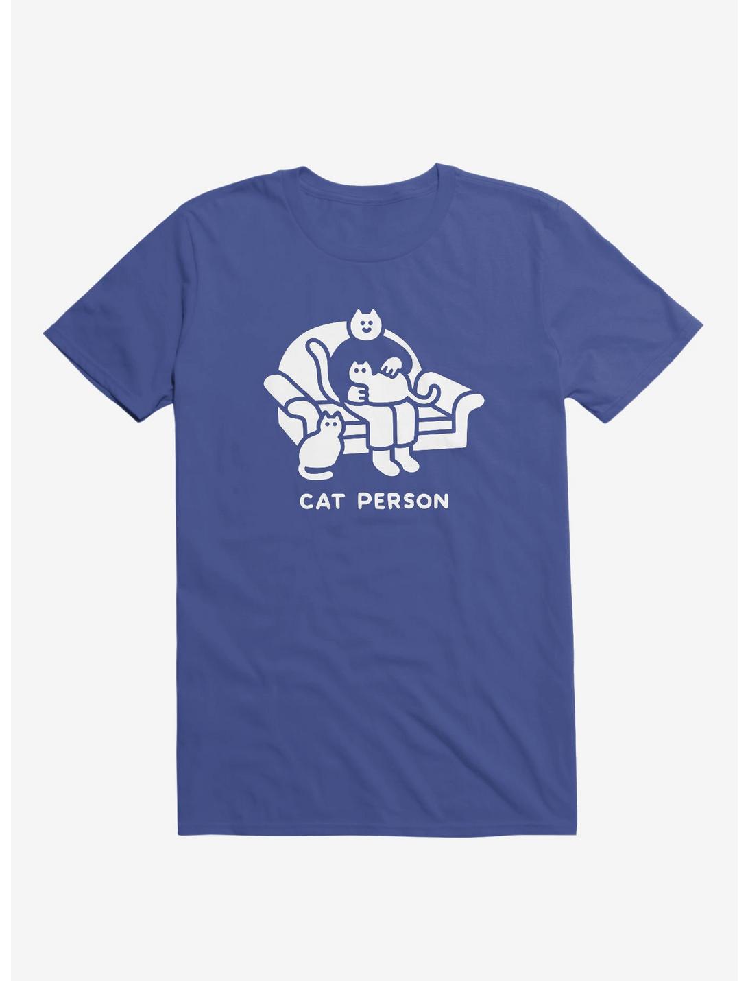 Cat Person Royal Blue Unisex T-shirt