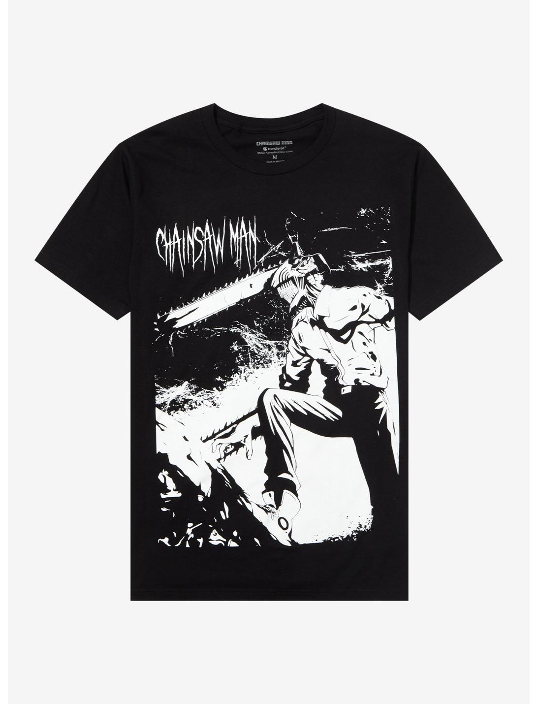 Chainsaw Man Jumbo Denji Black White Unisex T-shirt