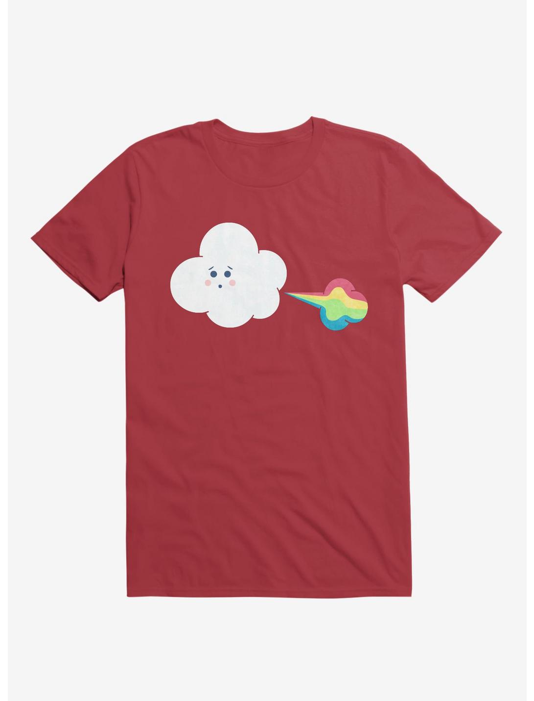 Cloud Oops Rainbow Red Unisex T-shirt