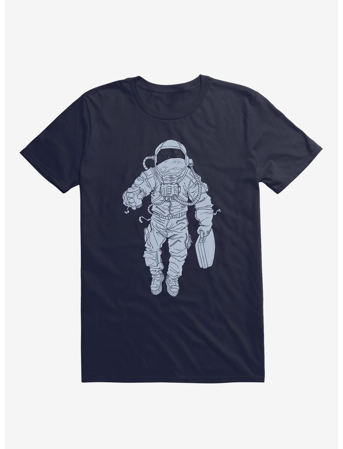 Daily Commute Astronaut Moon Navy Blue Unisex T-shirt