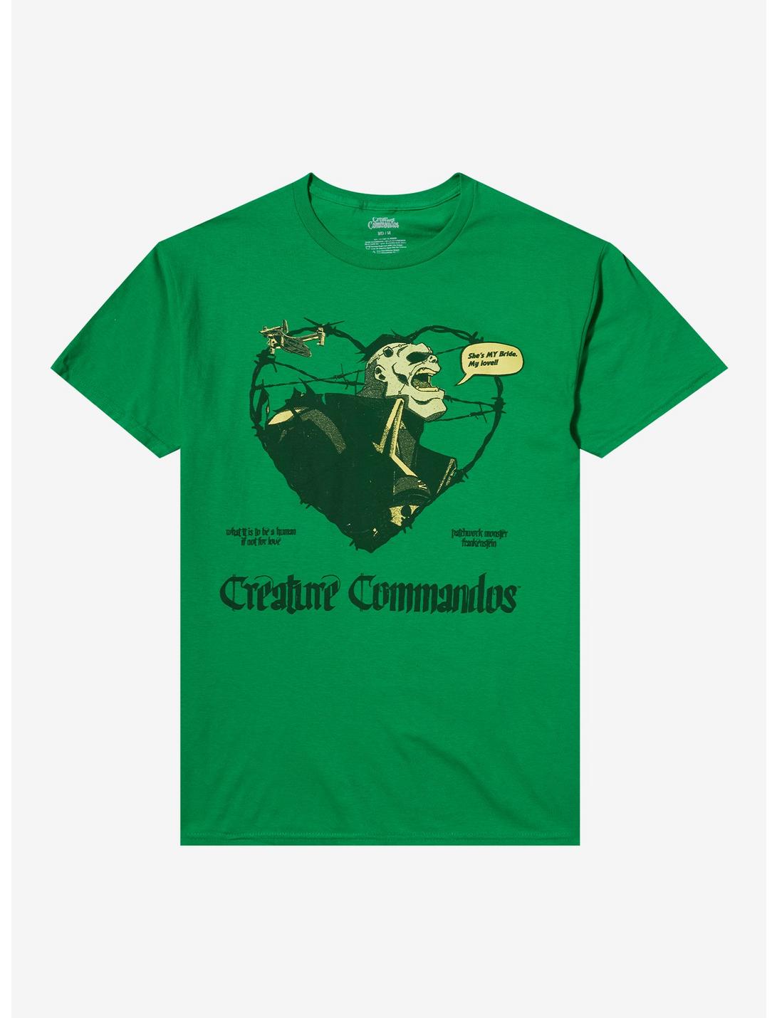 Dc Comics Creature Commandos Frankenstein Barbed Wire Heart Unisex T-shirt