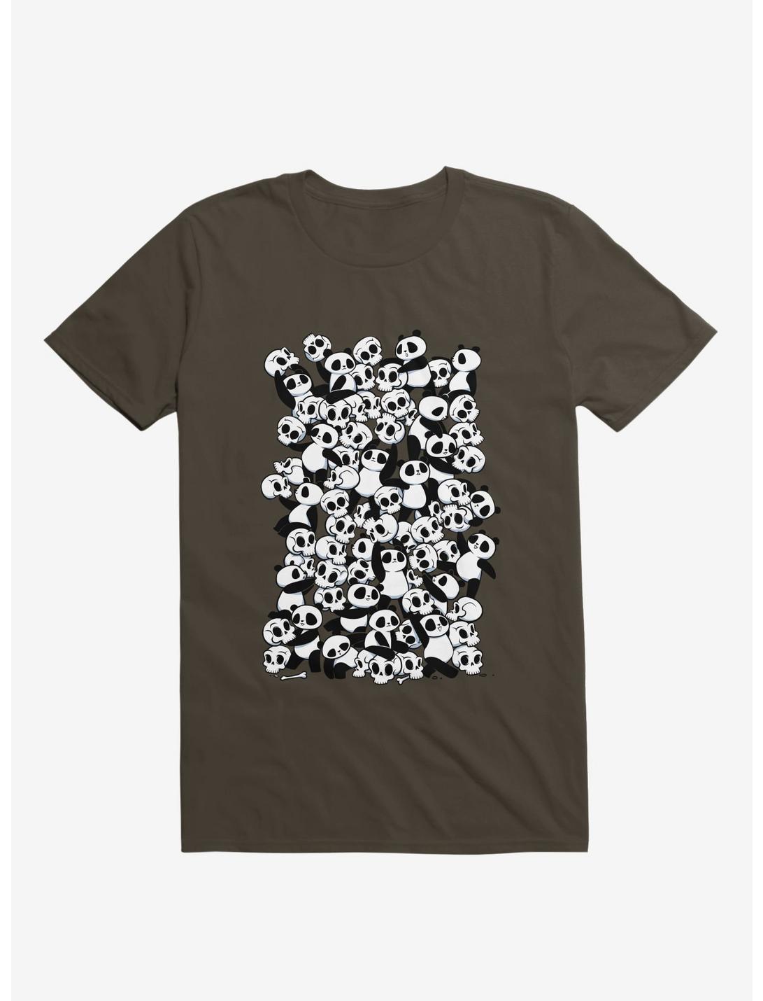 Dia De Los Muertos Panda Party Brown Unisex T-shirt