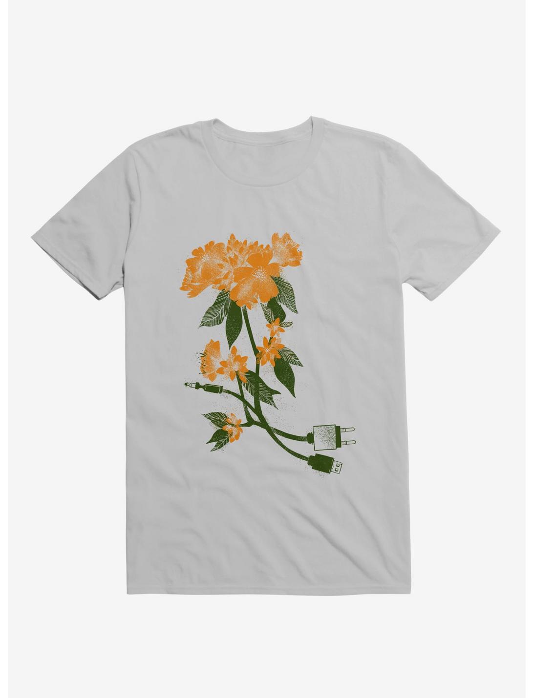 Digital Flower Ice Grey Unisex T-shirt
