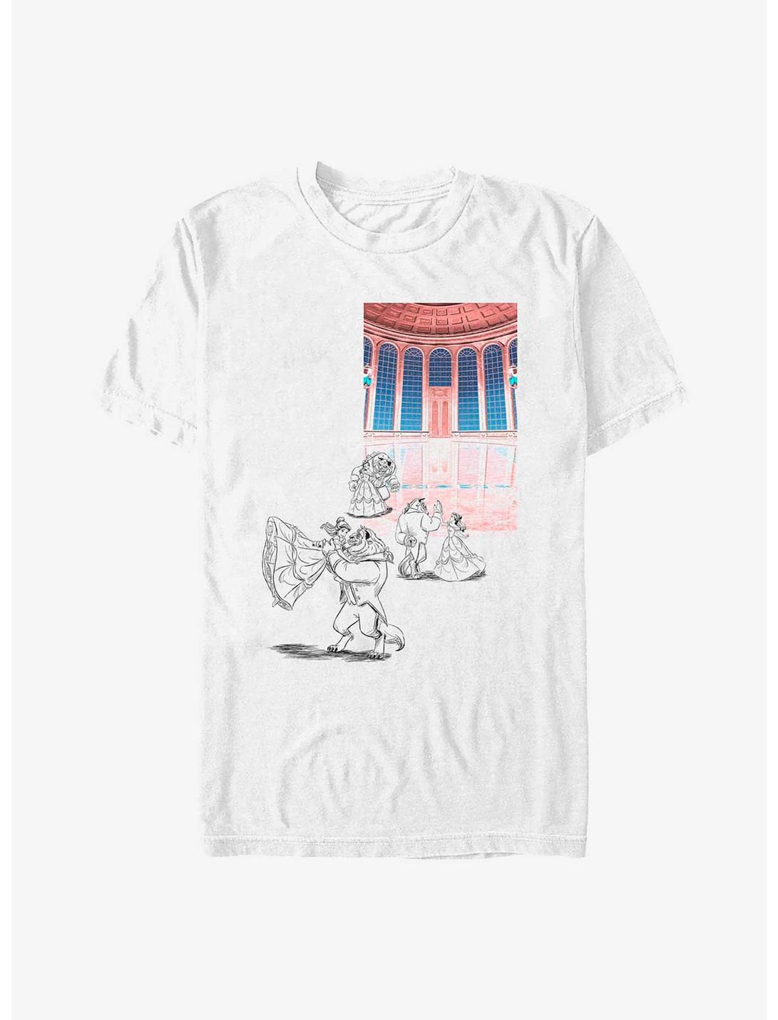 Disney Beauty And The Beast Ballroom Dance Sketch Unisex T-shirt