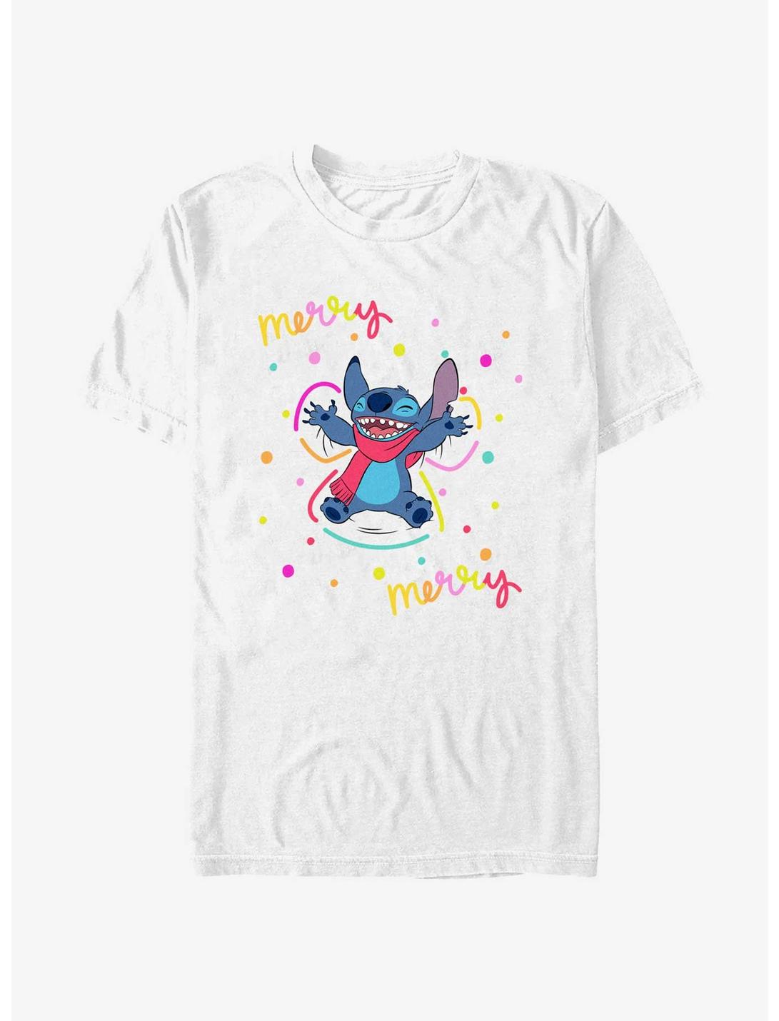 Disney Lilo Stitch Merry Merry Snow Angel Unisex T-shirt
