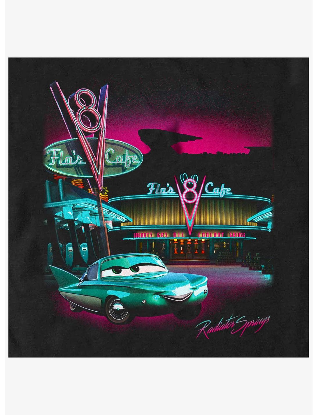 Disney Pixar Cars Flos Cafe Poster T-shirt-2