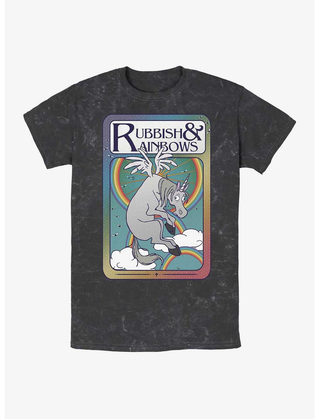 Disney Pixar Onward Unicorn Rubbish N Rainbows Mineral Wash Unisex T-shirt