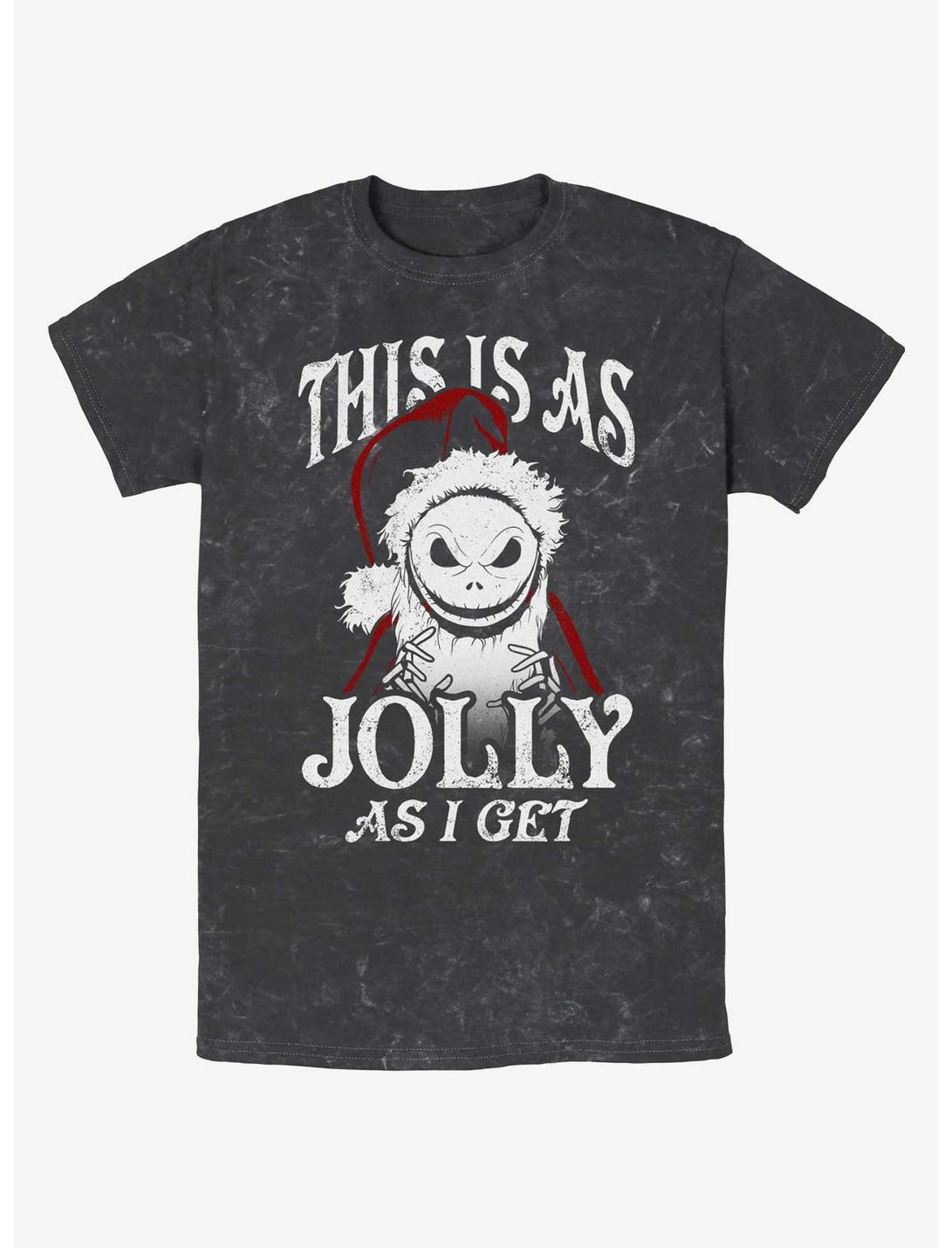 Disney The Nightmare Before Christmas Jolly Santa Jack Mineral Wash Unisex T-shirt