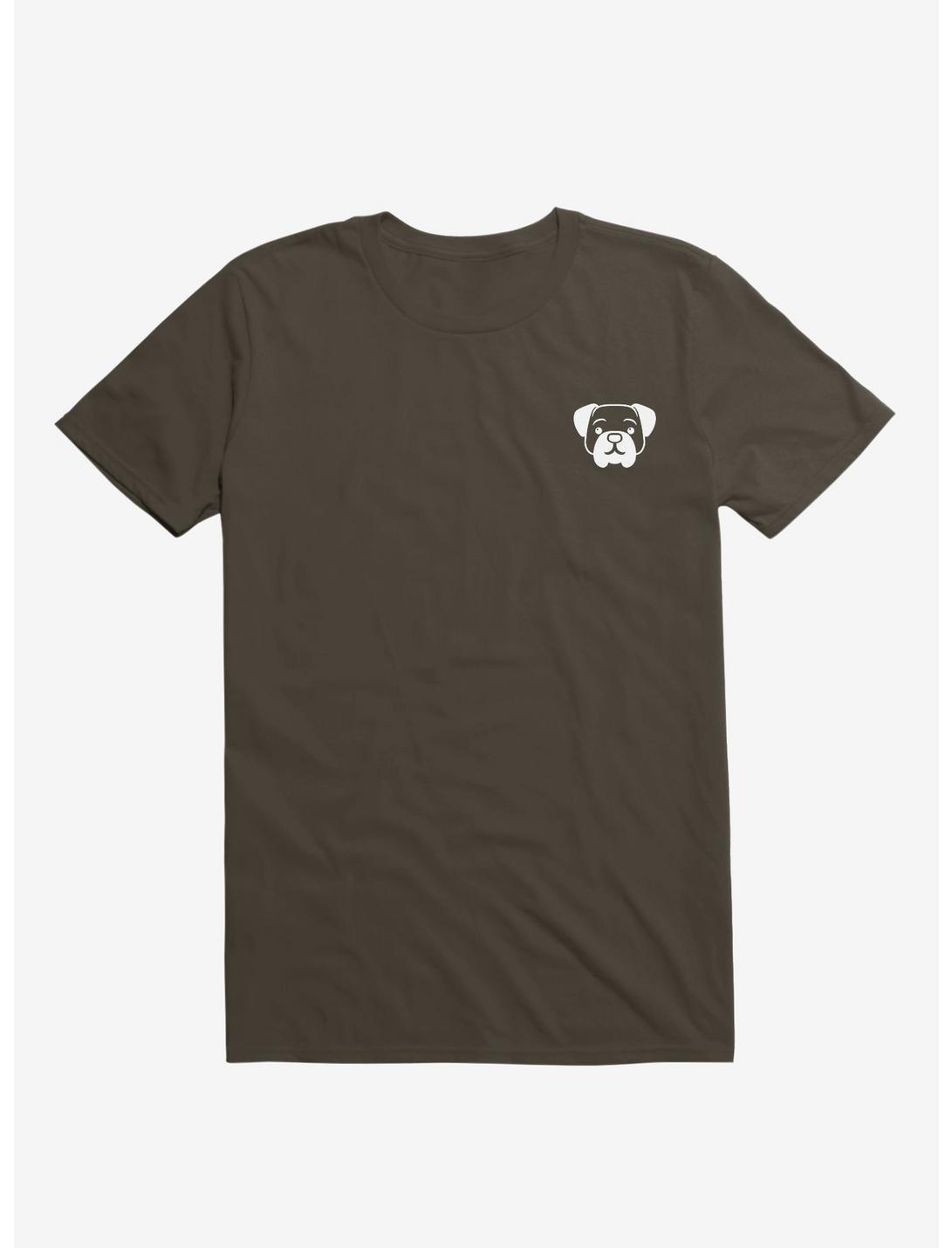 Dog Black And White Minimalist Pictogram – White Unisex T-shirt