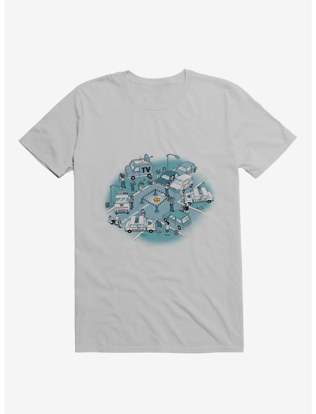 Fluffy Emergency Cat Ice Grey Unisex T-shirt
