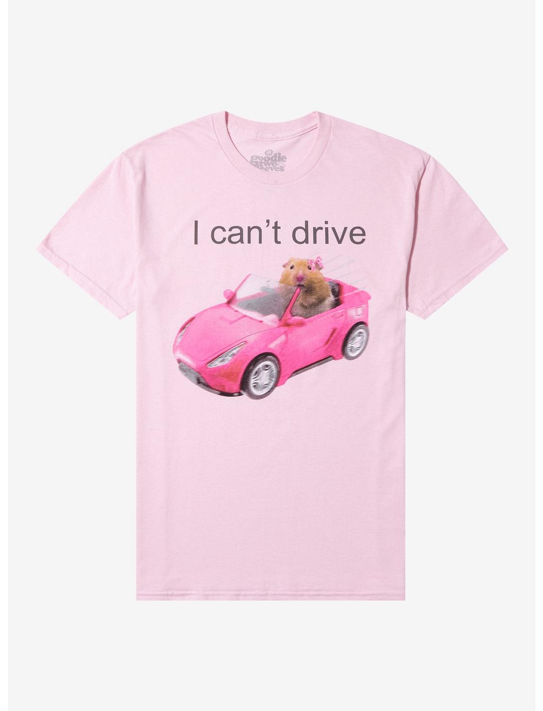 Hamster I Cant Drive Pink T-shirt By Goodie Two Sleeves-1