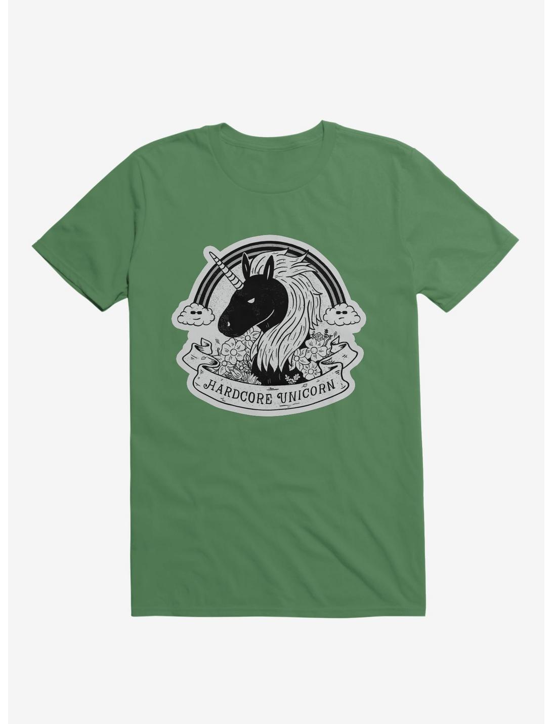 Hardcore Unicorn Kelly Green Unisex T-shirt