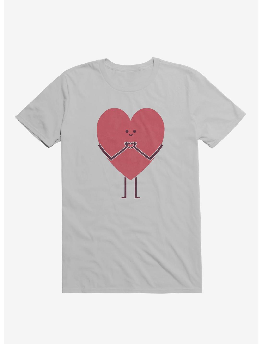 Heart Making Heart Hands Ice Grey Unisex T-shirt