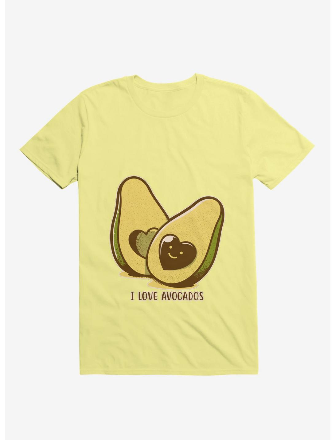 I Love Avocados Corn Silk Yellow Unisex T-shirt
