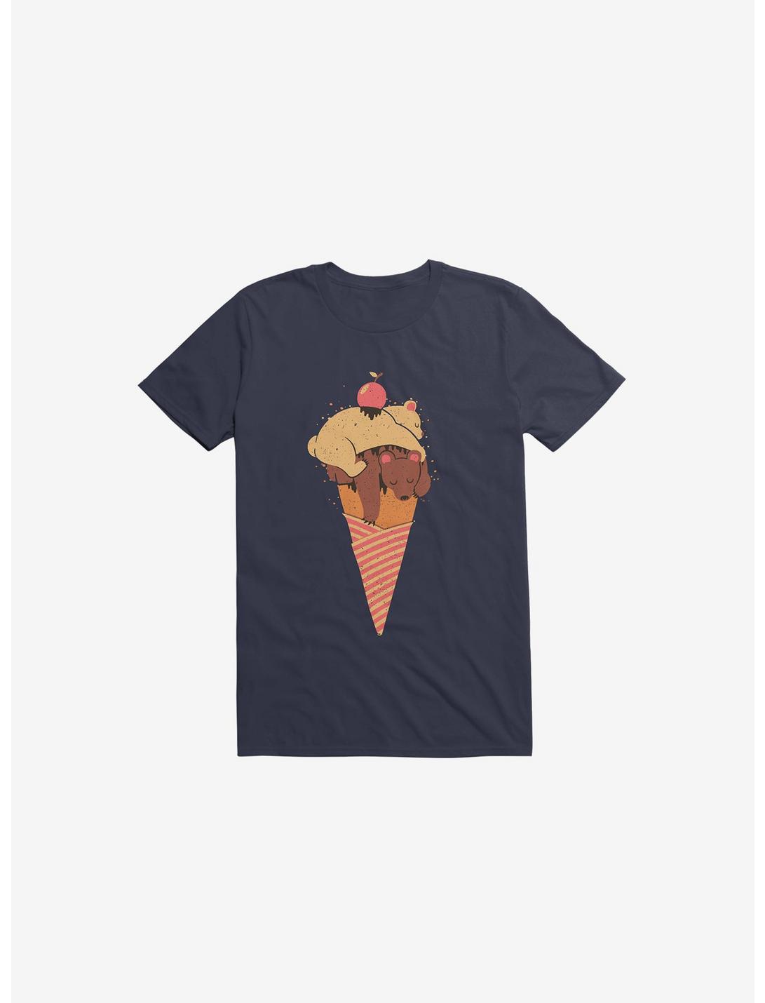 Ice Cream Bears Navy Blue Unisex T-shirt