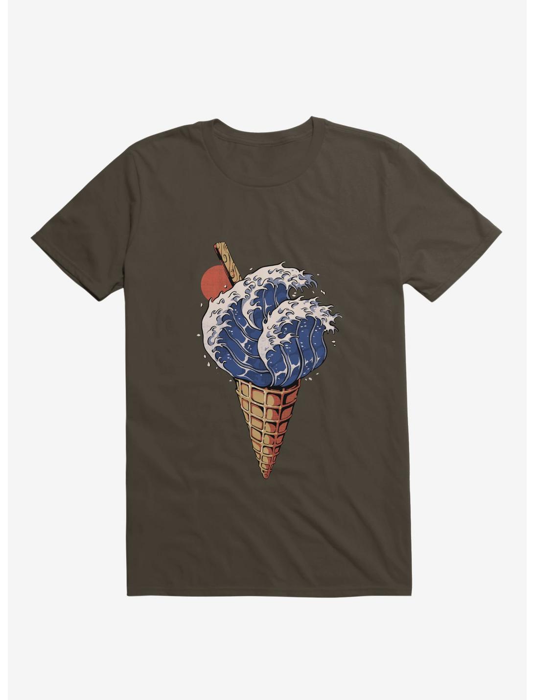 Kanagawa Ice Cream Brown Unisex T-shirt