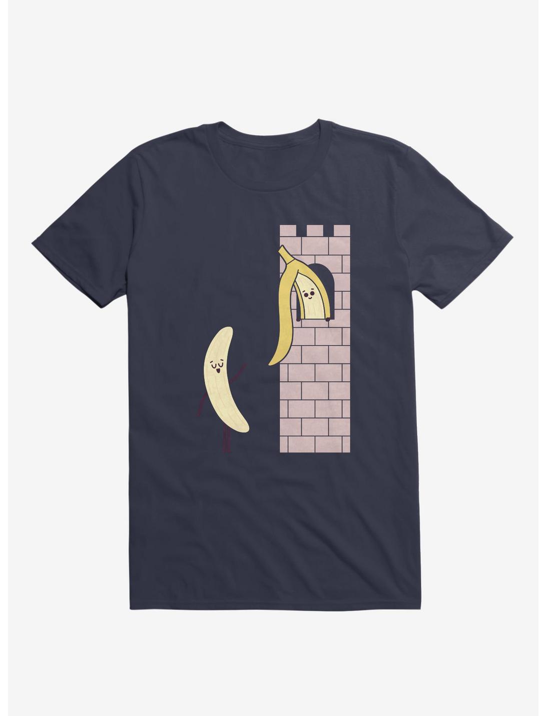 Let Down Your Peel Banana In Castle Navy Blue Unisex T-shirt