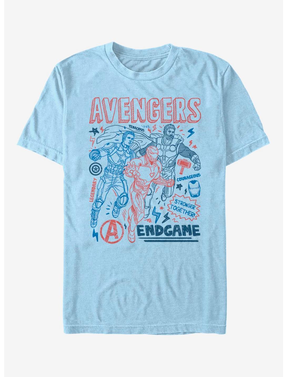 Marvel Avengers Earths Mightiest Doodles Unisex T-shirt
