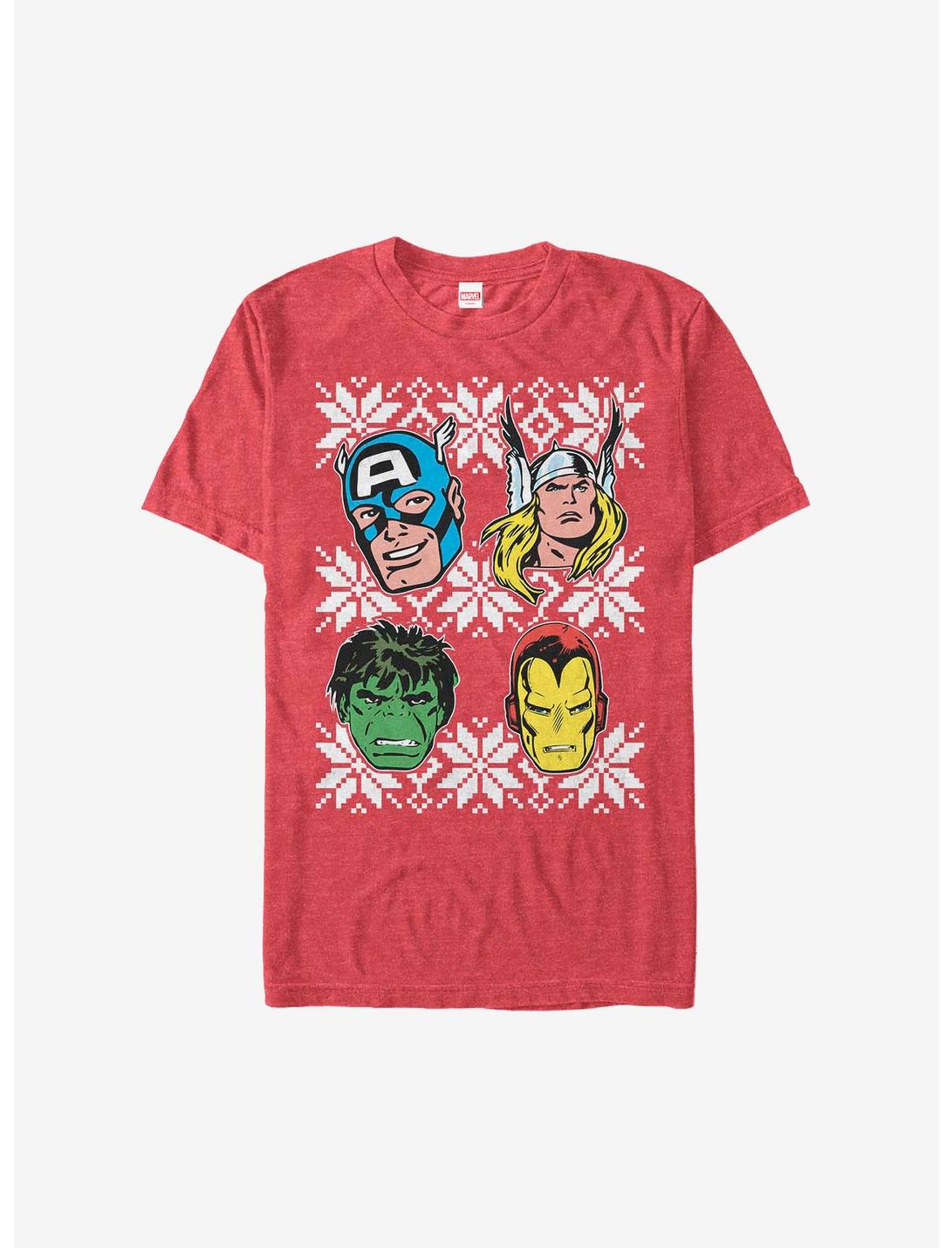 Marvel Avengers Super Heads Holiday Unisex T-shirt