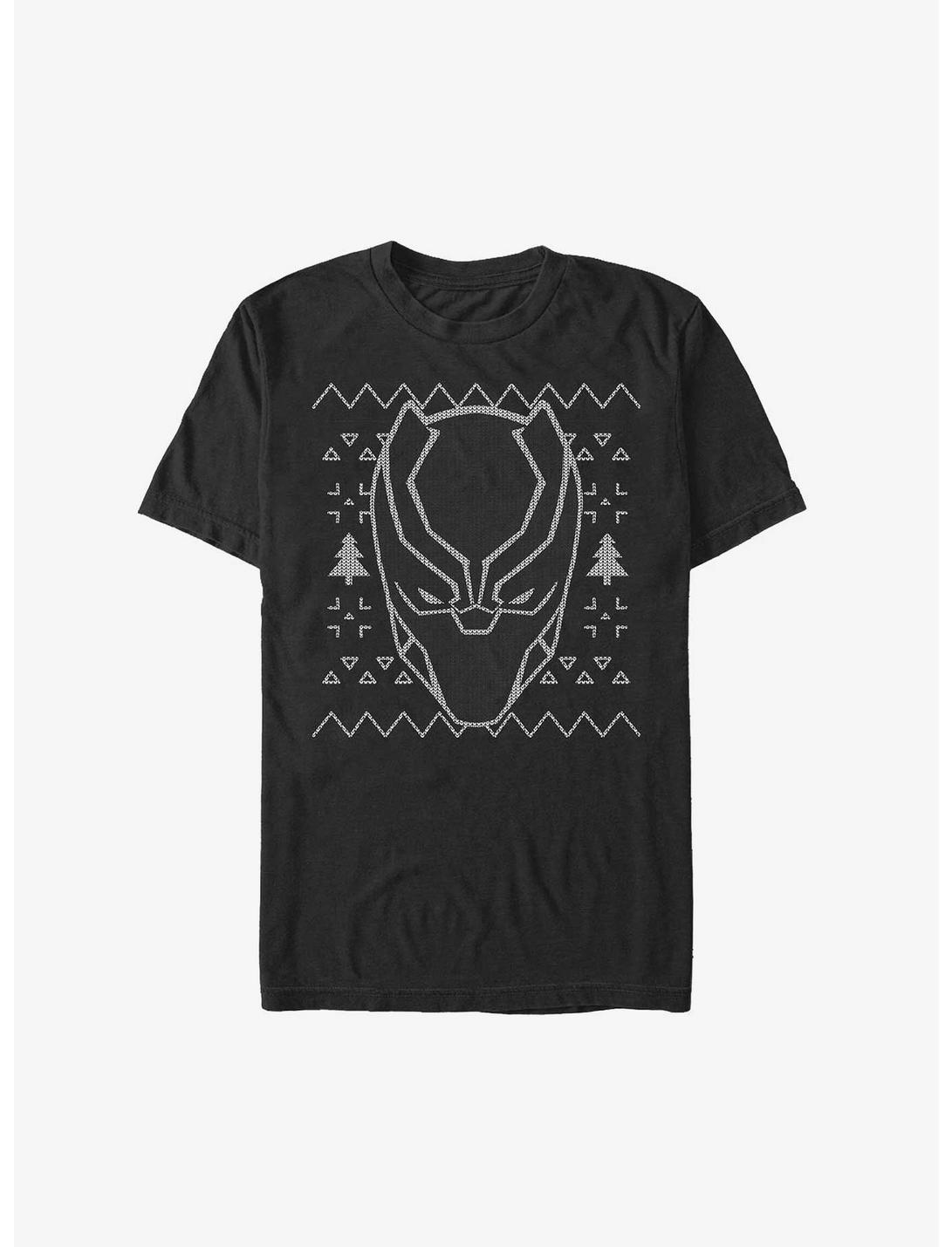 Marvel Black Panther Mask Ugly Christmas Unisex T-shirt