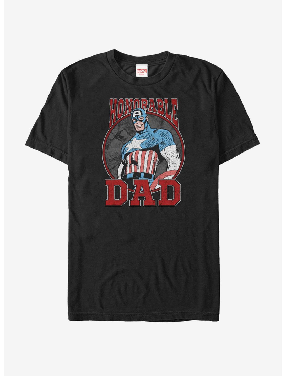 Marvel Fathers Day Captain America Honorable Unisex T-shirt