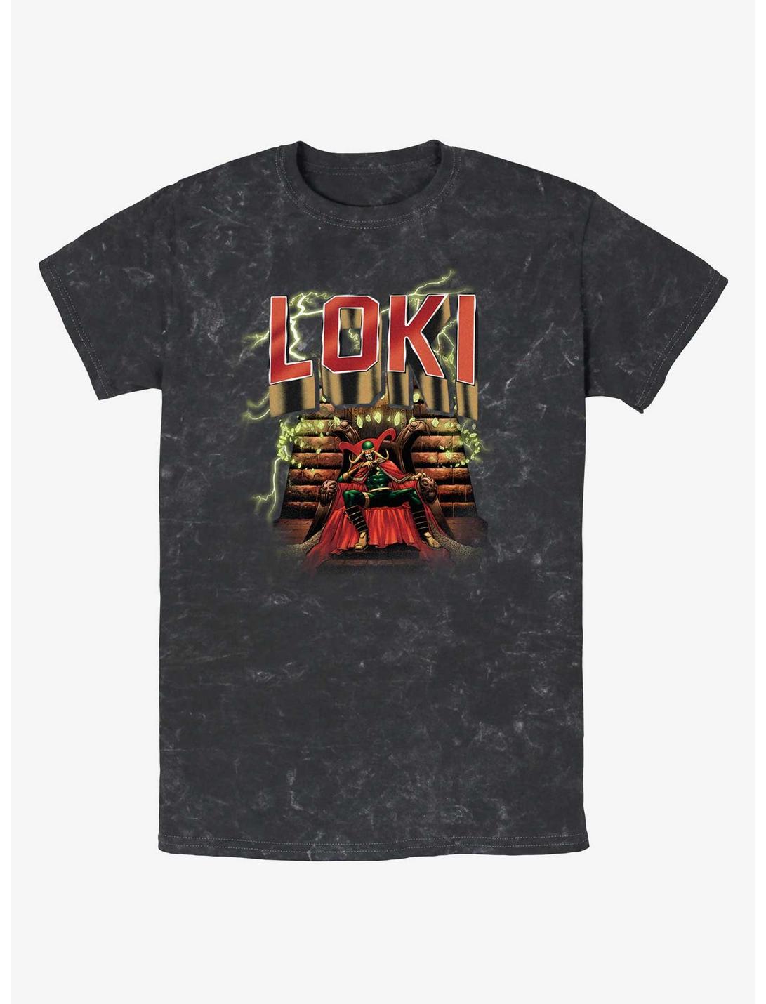 Marvel Loki Master Mischief Throne Mineral Wash Unisex T-shirt