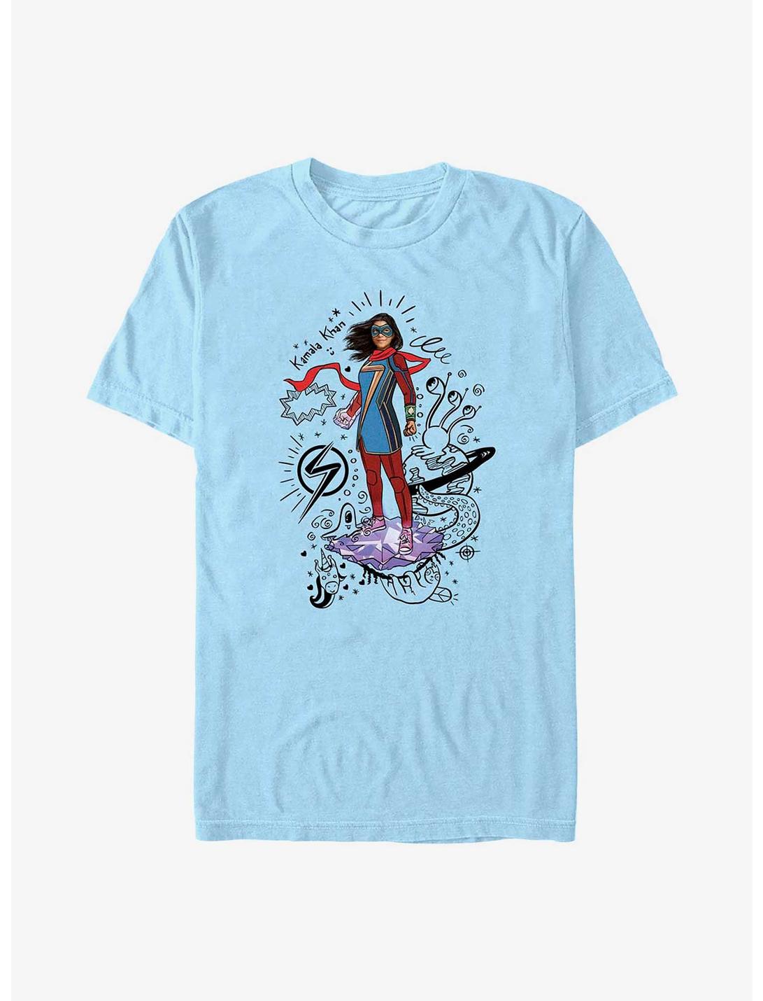 Marvel Ms Marvel Hero Scribbles Unisex T-shirt