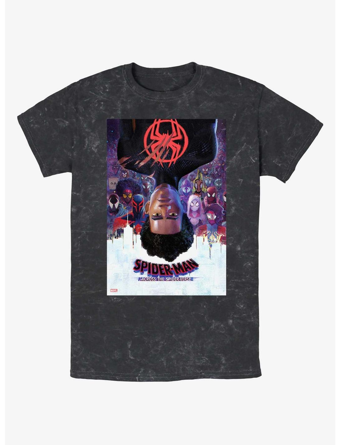 Marvel Spider-man Across The Spider-verse Poster Mineral Wash Unisex T-shirt
