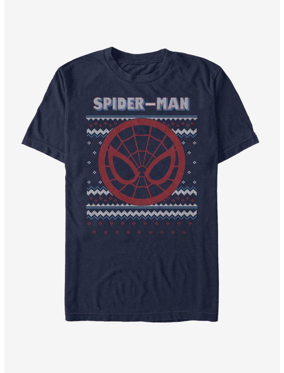 Marvel Spider-man Spidey Face Ugly Christmas Unisex T-shirt