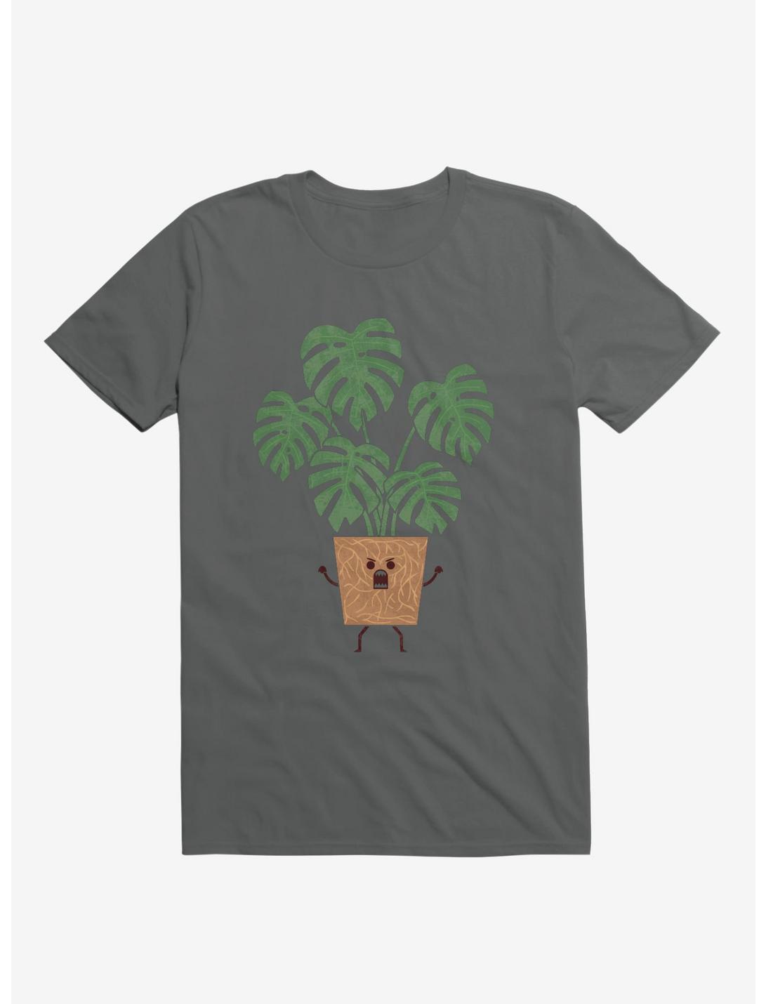Monstera House Plant Charcoal Grey Unisex T-shirt