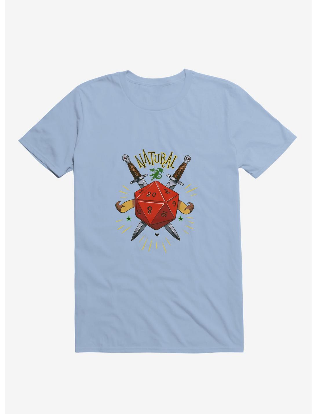 Natural Dice Skull Daggers Light Blue Unisex T-shirt
